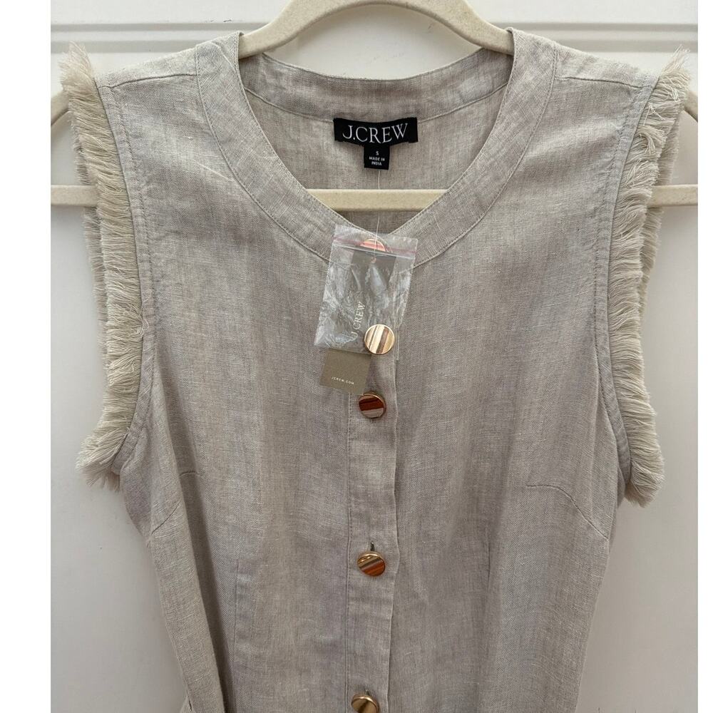 NEW J. Crew 100% Linen Maxi Dress Women's Size Small Old Money Quiet Luxury Chic - Picture 5 of 10